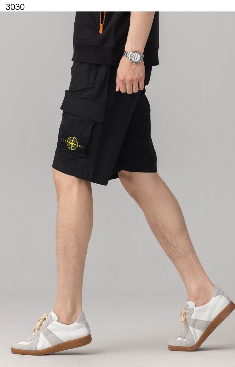 스톤아일랜드 [STONE ISLAND] 수입고급 나일론 메탈 와펜 반바지  (국내배송)