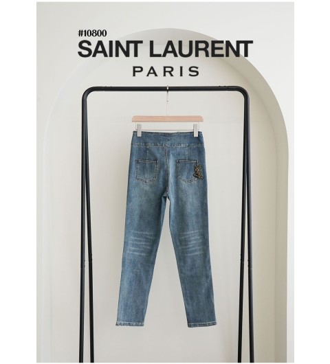 [SAINT LAURENT] 생로랑 여성 쓰리버튼 데님 팬츠 (국내배송)