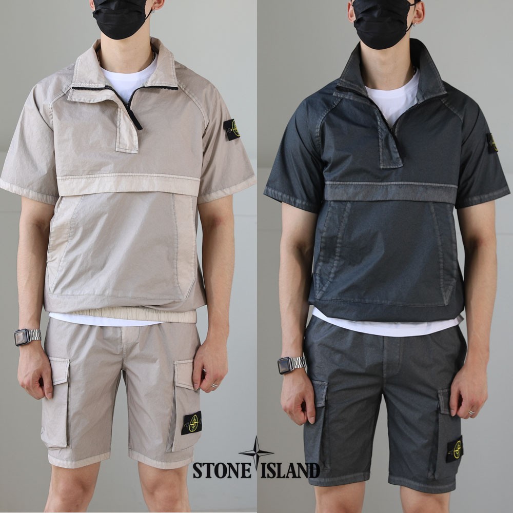 스톤아일랜드 [ S.T ] 수입고급 가먼트다잉 썸머 아노락 &레인겸용 SET 입고(국내배송)
