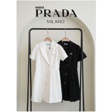 [PRADA] 프라다 수입 여성 언발란스 랩 플리츠 원피스(국내배송)
