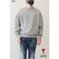 [AMI] 아미 빅하트 자수로고 기모 맨투맨 티셔츠 (국내배송)