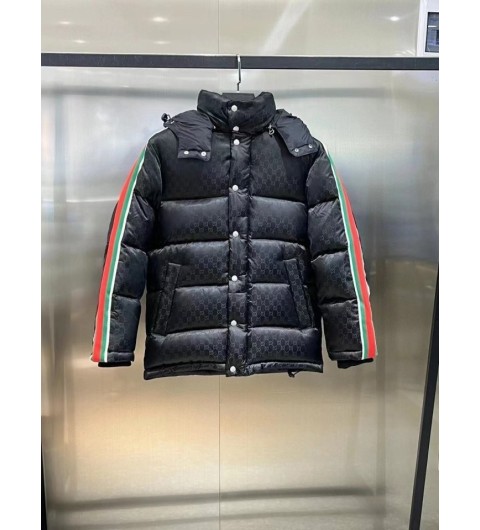 구찌GG 나일론 자카드 재킷 위드 웹 블랙 국내배송