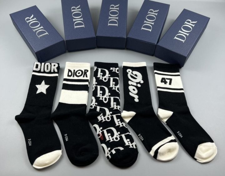 디올 블랙 Set 5종 양말 국내배송