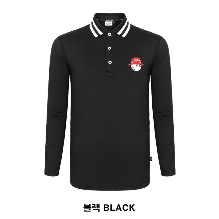 말본 버킷 패치 로고 긴팔 카라티 (남성)국내배송
