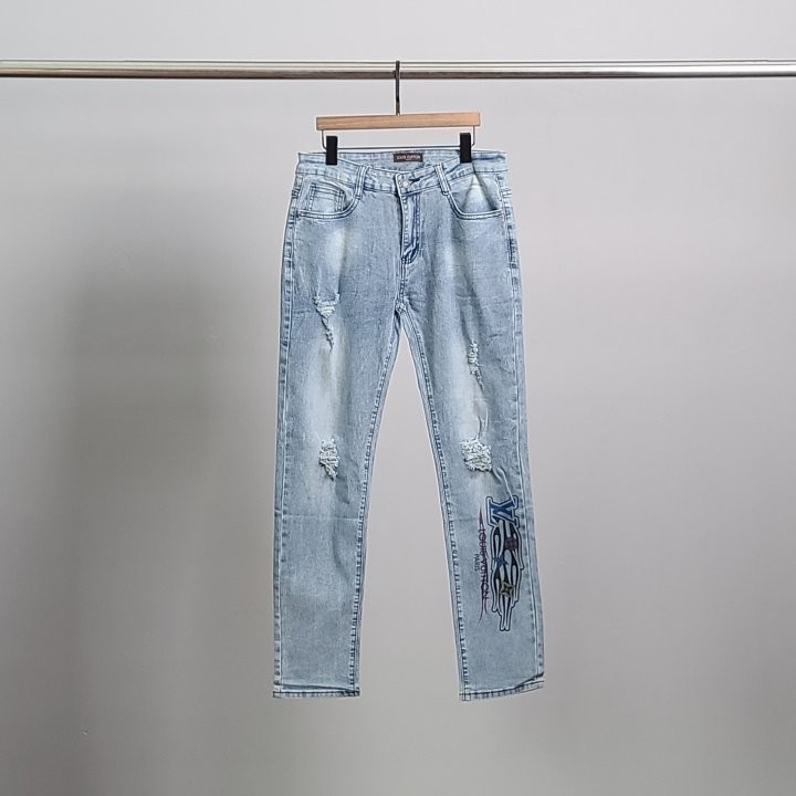 루이비통 웨이브 프린팅 워싱 청바지 국내배송