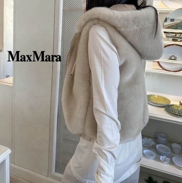 막스마라 퍼후드베스트 국내배송