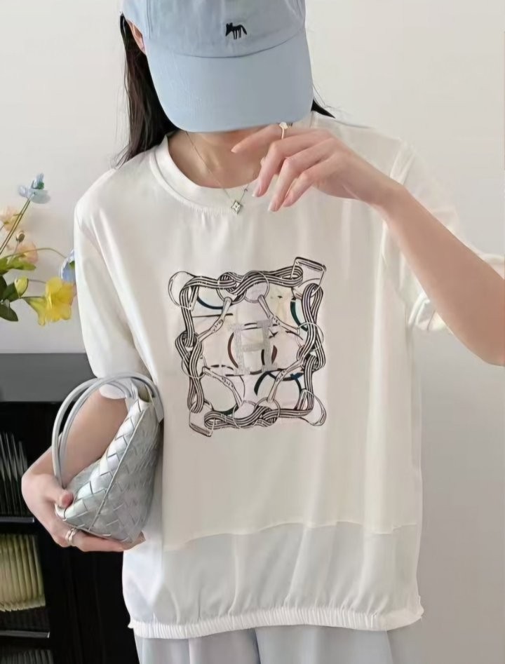에르메스 H실버 체인 티셔츠 국내배송