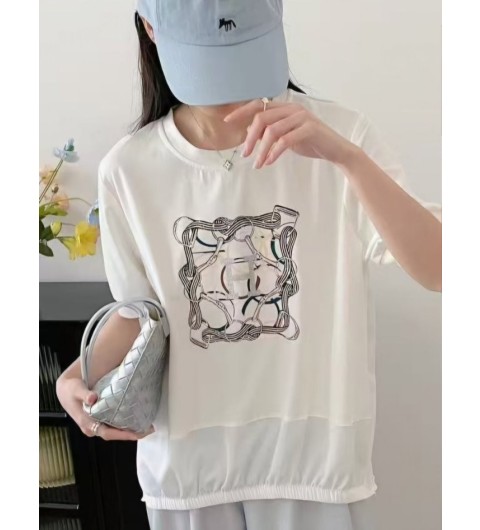 에르메스 H실버 체인 티셔츠 국내배송