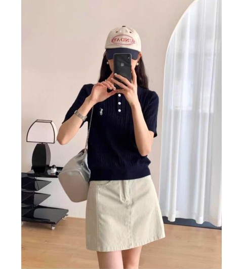 폴로 카라 꽈배기 니트 국내배송