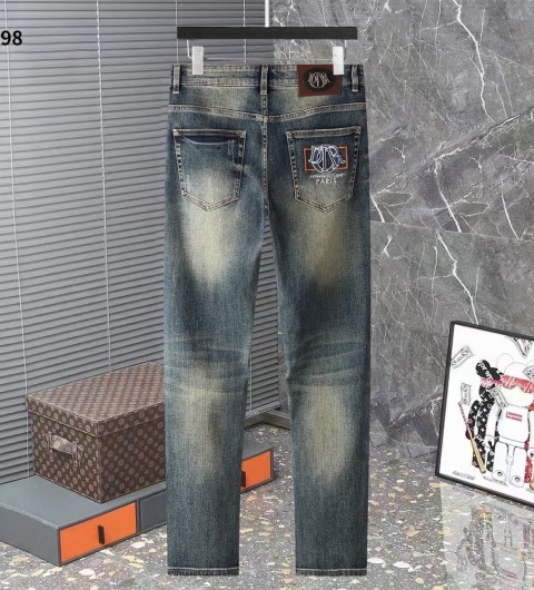 2025SS디올자수로고 레더패치 스판 데님진 국내배송